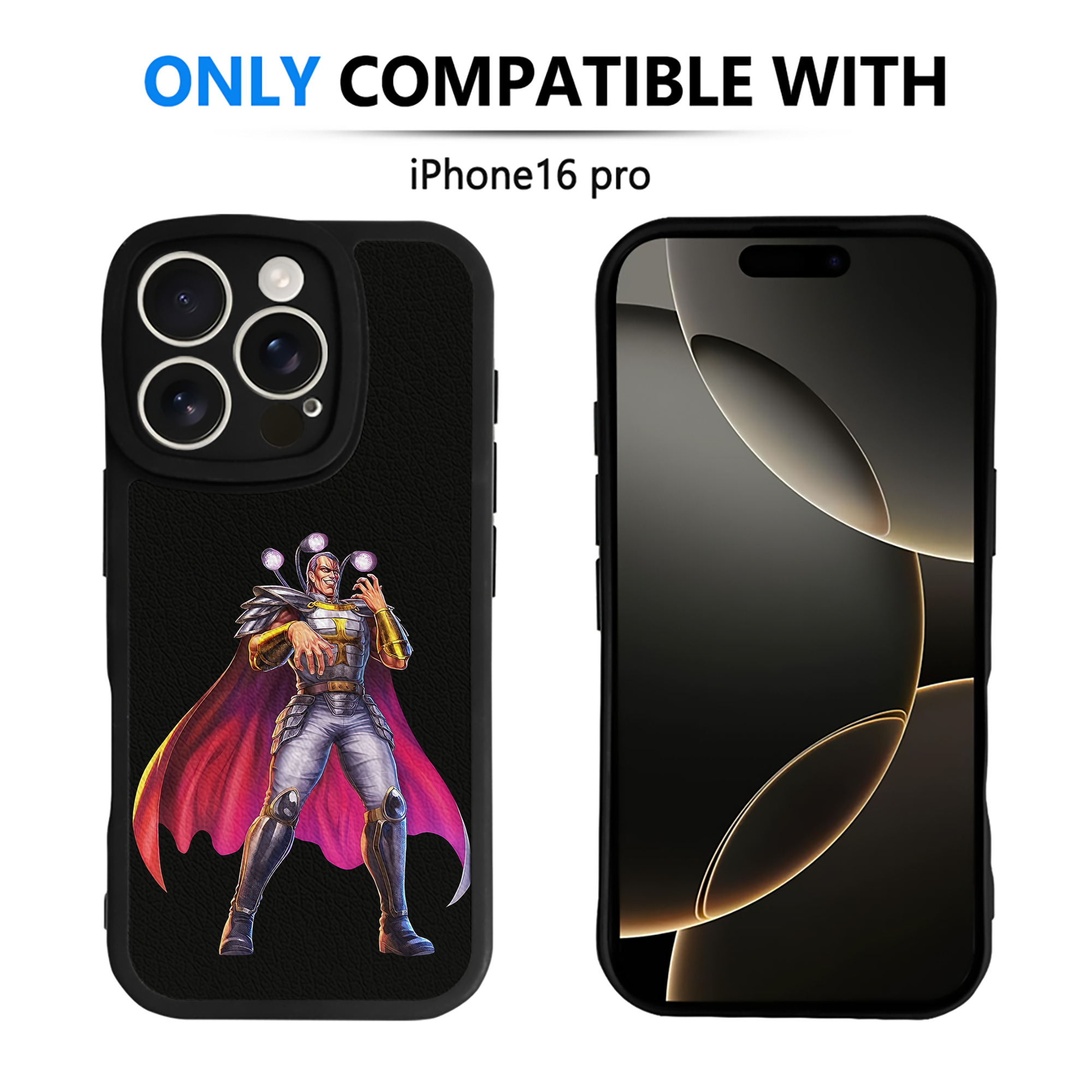 （画像用） 北斗の拳 Fist of the North Star 【iPhone 16シリーズ対応】シリコンスマホケース（レザー調） 材質：シリコン